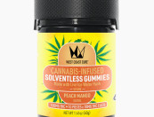 West Coast Cure - Peach Mango Flavored Solventless Gummies - 10x 10mg/gummy